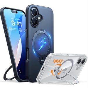 TORRAS 360° Spin Magnetic Stand Case For IPhone 16 Plus Case